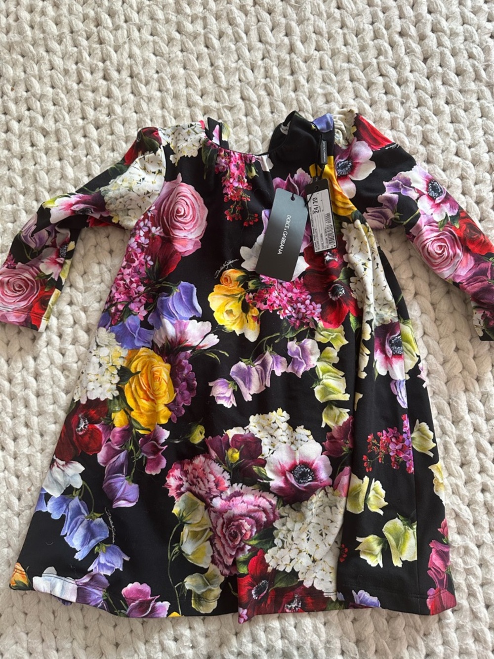 Dolce & Gabbana Black Floral Dress